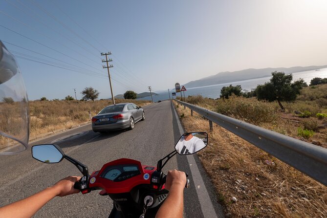 Blue Eye Motorbike Tour - Riding out of Saranda with Trojan Travel and a small group