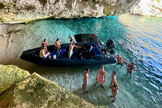 Blue Gem Cave and Grama Bay Speedboat Tour from Vlore - Snorkeling and swimming: how to get the most from the included gear