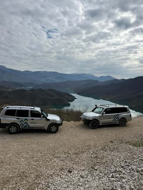 Bovilla Lake & Kruja Castle, Gamti Mnt Optn Hike by 4x4 SUV - Lake Bovilla and the dam viewpoint, why the color is the whole point