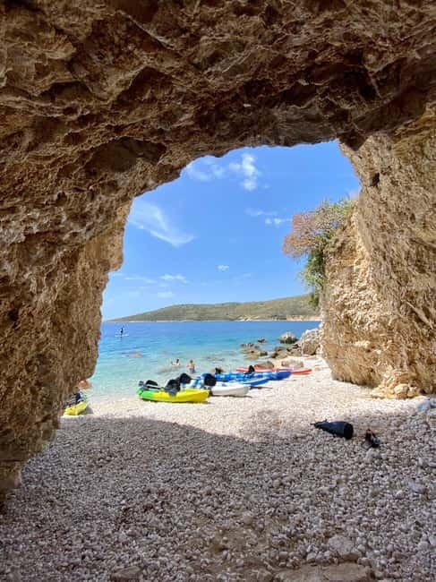 Caves of Porto Palermo: Kayak/SUP Tour with Castle Sea View - Swim and snorkel stop one: 30 minutes in clear, calm water