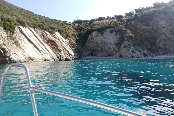Dhermi: Boat tour of the coast to Filikuri beach - Jale, Aquarium, and Himara From the Water: The Scenic Filler That Matters
