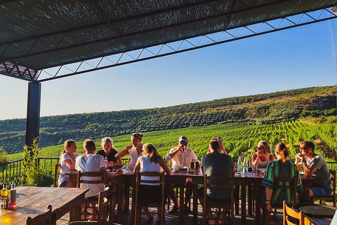 Durrës Countryside Vineyard Experience with Wine & Food Pairing - The tasting lineup: wine plus raki plus olive oil
