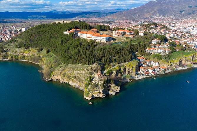 Durres/Golem: Ohrid UNESCO, St Naum and Black Drin Day Tour - Ancient Theatre of Ohrid: Roman-era views without the museum fatigue