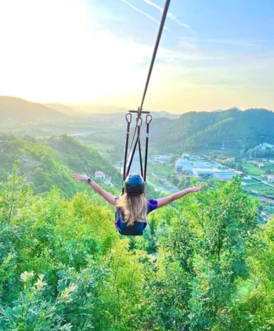 Durres/Golem: Zipline Albania and Petrela Castle - The Guided Zipline Portion: Safety Gear, Instruction, Then Flight Time
