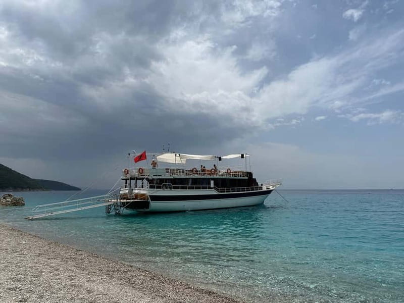 Explore Secrets of Ionian Sea in Saranda, lunch included - Krorez Beach for up to 2.5 hours: swimming, photos, and boat-bar time
