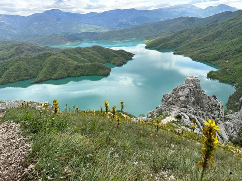 From Durres/Golem: Bovilla lake &Gamti Mountain Private tour - Bovilla Lake dam start, where the hiking begins