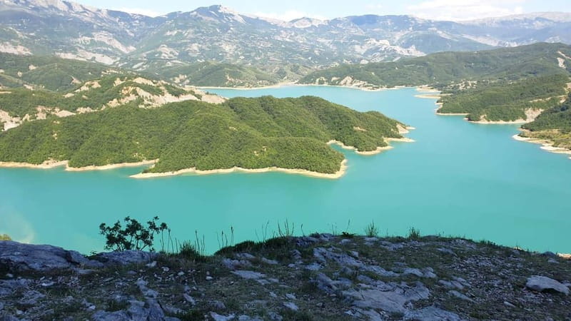 From Durres: Sunset Tour Bovilla Lake & Gamti Mountain - Bovilla Lake stop: photos plus real explanations at the water