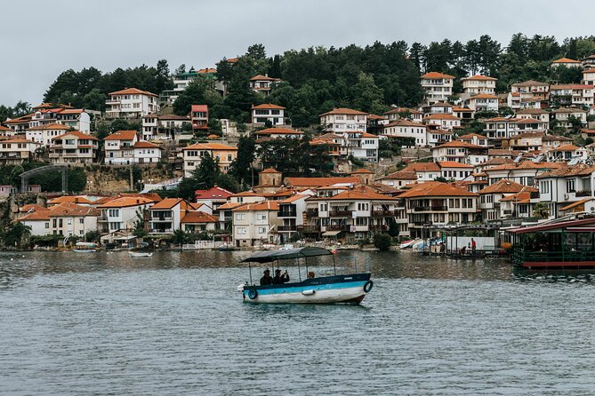 From Tirana/Durres: Day tour to Ohrid North Macedonia - Saint Naum Monastery: Byzantine architecture, peacocks, and lake views