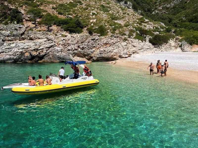 From Vlore: Haxhi Ali Cave & Karaburun Beach Speedboat Tour - Haxhi Ali Cave: pirate legend, photo time, and the safety rule you must know