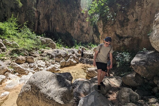 Gorge Walking & Rock Scramble The Canyon of Gjipe - From St Theodore to the Path of Gods trek down toward Gjipe