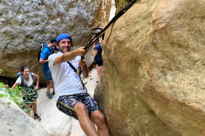 Gorge Walking & Rock Scramble The Canyon of Gjipe - Gjipe Beach time: swim, cool down, and explore caves