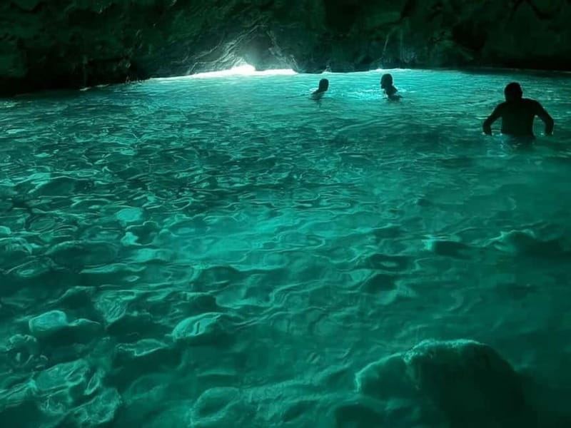 Grama Bay & Blue Cave: Snorkeling & Secret Beaches in Vlore - Entering the pirate cave route: how the day starts at Hotel Bologna
