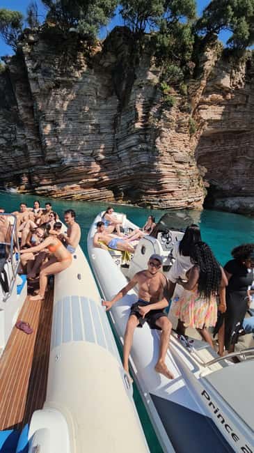 Ksamil Pigeon Cave Snorkeling free Drinks Speedboat In Group - Monastery Beach’s hidden cave and the photo-rock moment