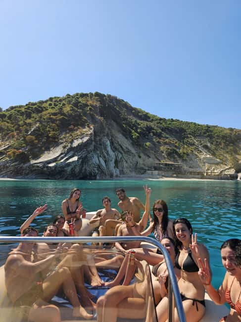 Ksamil Pigeon Cave Snorkeling free Drinks Speedboat In Group - Twin Island and the longer islands swim block