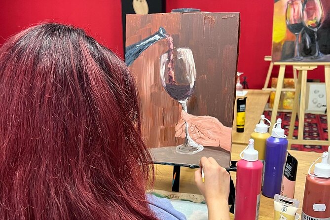 Paint and Wine - Authentic Art Workshop in Tirana - Arriving at Tirana Colour Wine, and what you do first