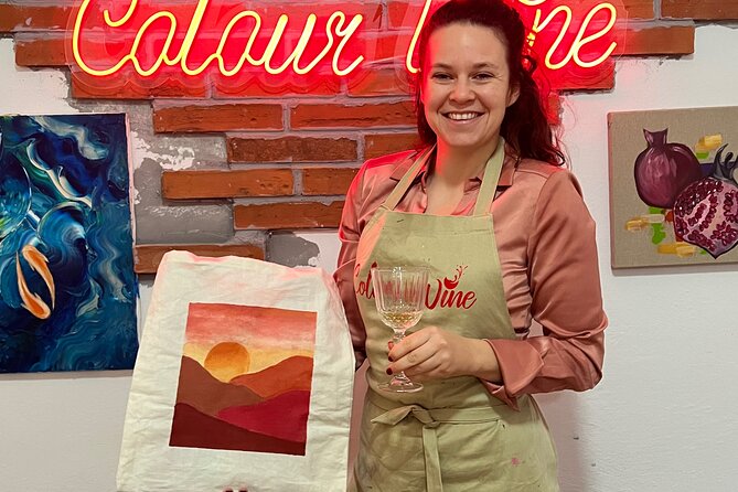 Painting on Tote Bags Workshop with Welcome Drink - Meeting in Tirana at Tirana Colour Wine (Alqi Boshnjaku 32)