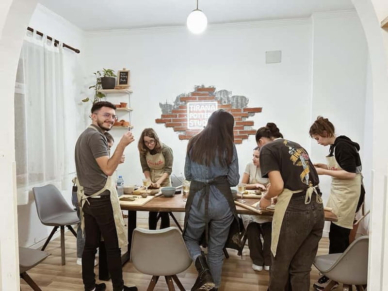 Pottery and Wine Workshop in Tirana - How the 2 hour workshop flows step by step