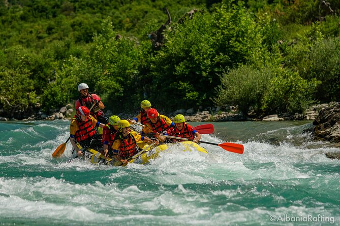 Rafting Vjosa River Gjirokastër Albania ARG - Langarica canyon on the water: swimming, caves, and sulfur spring country