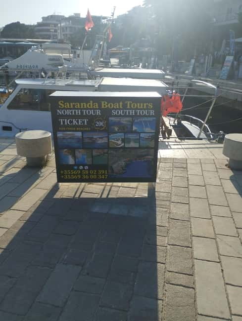 Saranda Boat Tours/Excursions/Fun/Relax/Sun/Swim/Enjoy - Meeting at Limani Riviera, then out to the first swims