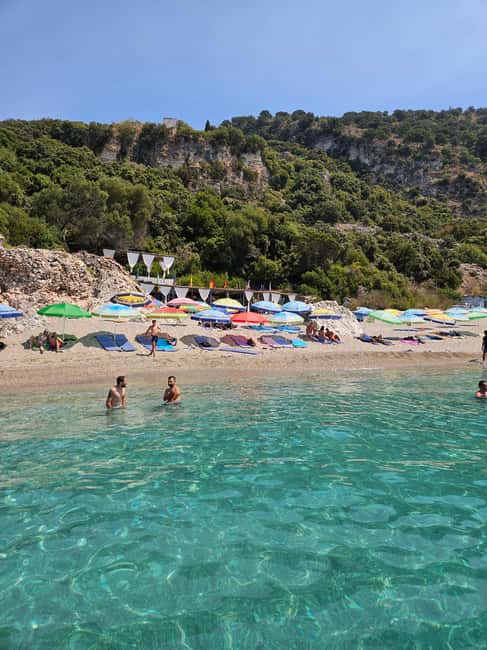 Sarandë: Boat Tour to Kroreza with Snorkel and free Umbrella - Food, drinks, and the cash-only Kroreza reality