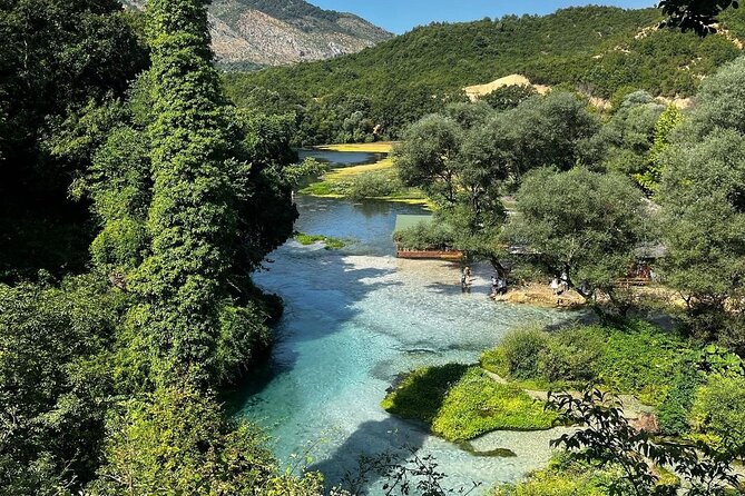 Special Tour "Wine Tasting - Blue Eye and Lekursi Castle" - The Blue Eye Spring Park: How to Enjoy the Vortex View Without Missing the Best Walk