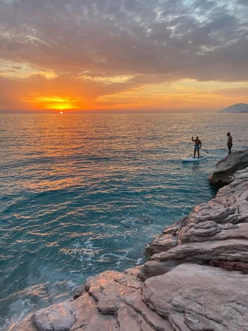 Sunset kayak/Sup tour - Lukova tiny caves and Secret beaches - Pink Beach at Sunset: Cliff Jumps and the Pink Rock Moment