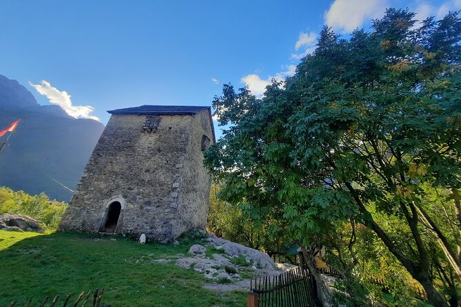 Tour of Komani, Valbona, Thethi, Blue Eye in three days - Day 3: Nikoll Koceku tower, Grunasi waterfall, Blue Eye at Kaprre, and Bogë