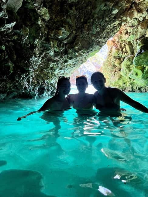 Vlora: Blue Cave and Grama Bay Full-Day Speedboat Tour - Dafina Bay and Dafina Cave: Rock Formations and a Longer Water Time