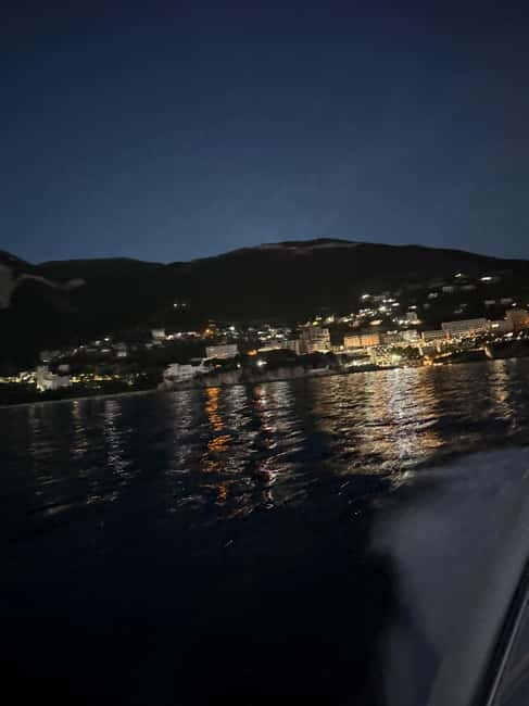 Vlore: Coastline City Sail at Night - What you can actually see: Vlorë harbor lights, Sazan, Karaburun