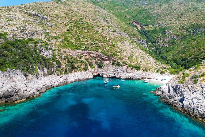 Vlore: Dafina Bay and Haxhi Ali Cave Private Speedboat Tour - Meeting point in Vlore, start time, and how long the day runs