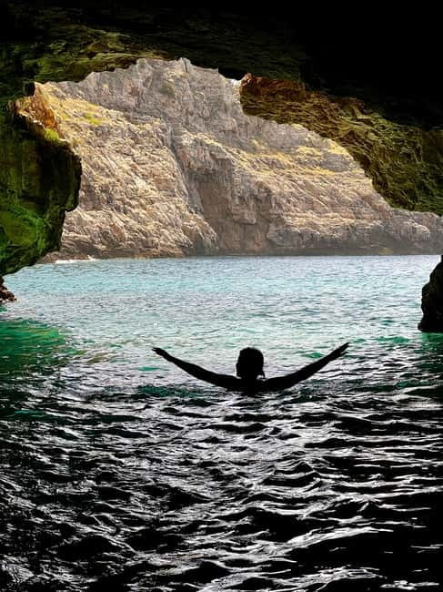 Vlore: Dafina Cave & Haxhi Ali Cave Speedboat Guided Tour - Haxhi Ali Cave: swimming and snorkeling inside a wild, colorful underwater world