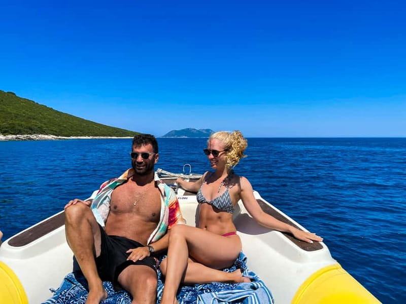 Vlore: Dafina Cave & Haxhi Ali Cave Speedboat Guided Tour - The “three little beaches” and St. Koli bay walk: quick legs, crystal reward