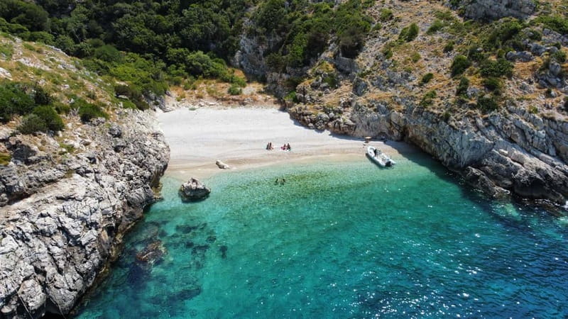 Vlore: Haxhi Ali Cave and Dafina Cave Speedboat Tour - Haxhi Ali Cave, Snorkel and Explore the Limestone Interior