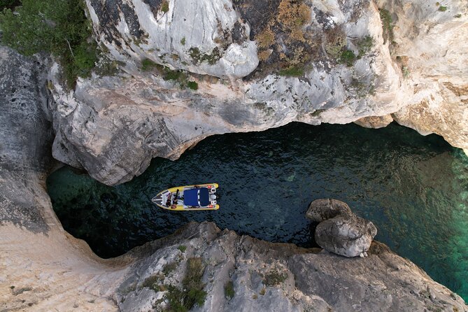 Vlore Private Boat Tour Blue Cave & Grama Bay Adventure - Dafina Bay and Dafina Cave: beaches plus a second aquatic moment